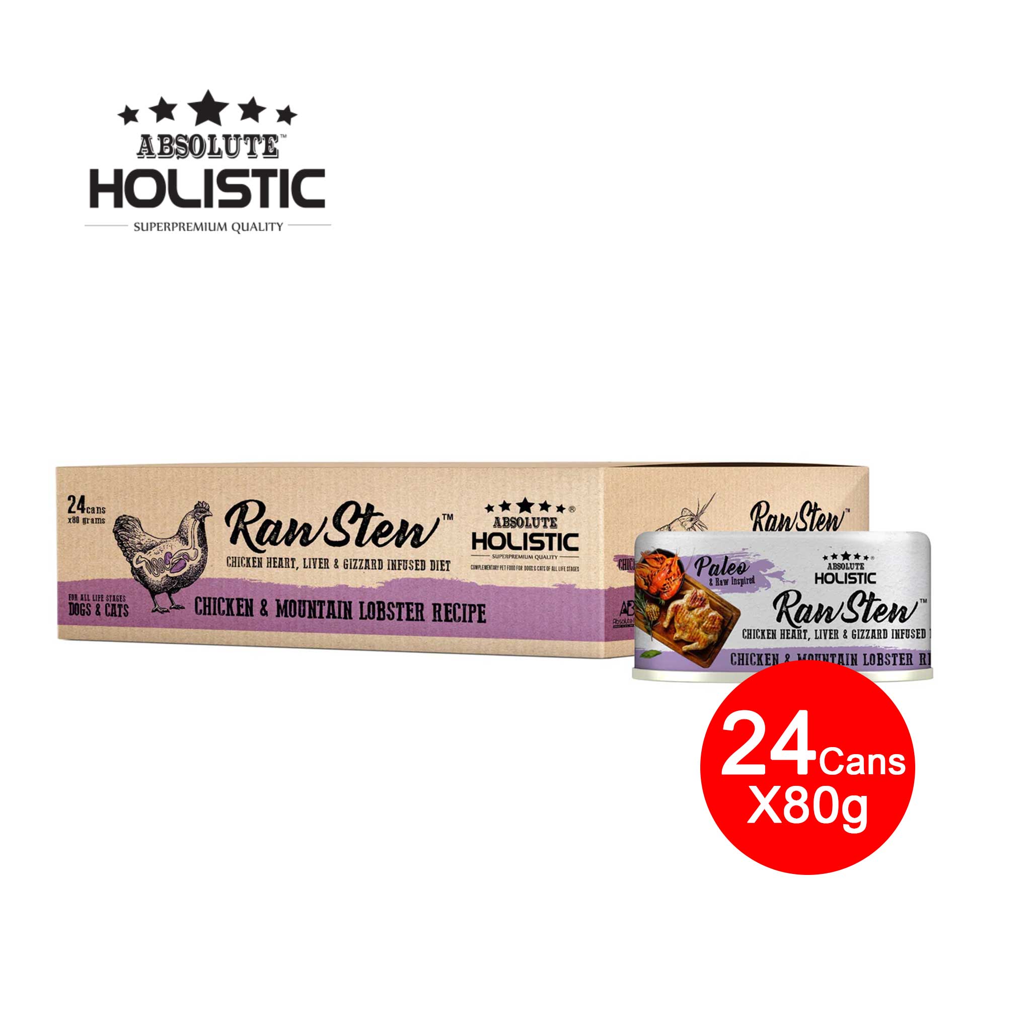 [CNT OF 24] Absolute Holistic Chicken & Mountain Lobster (80g)