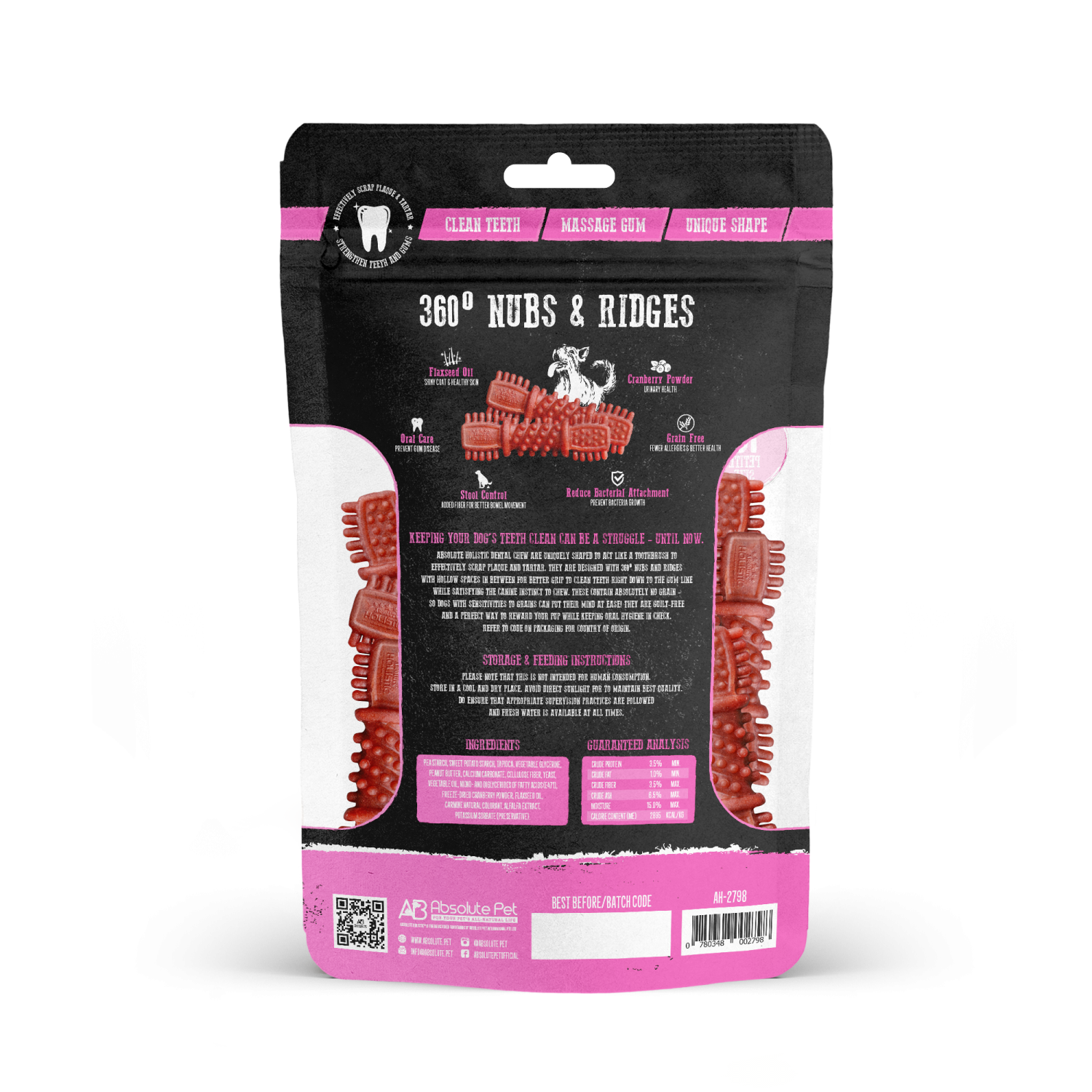 Absolute Holistic Dental Chew Multipack Cranberry( (160g)