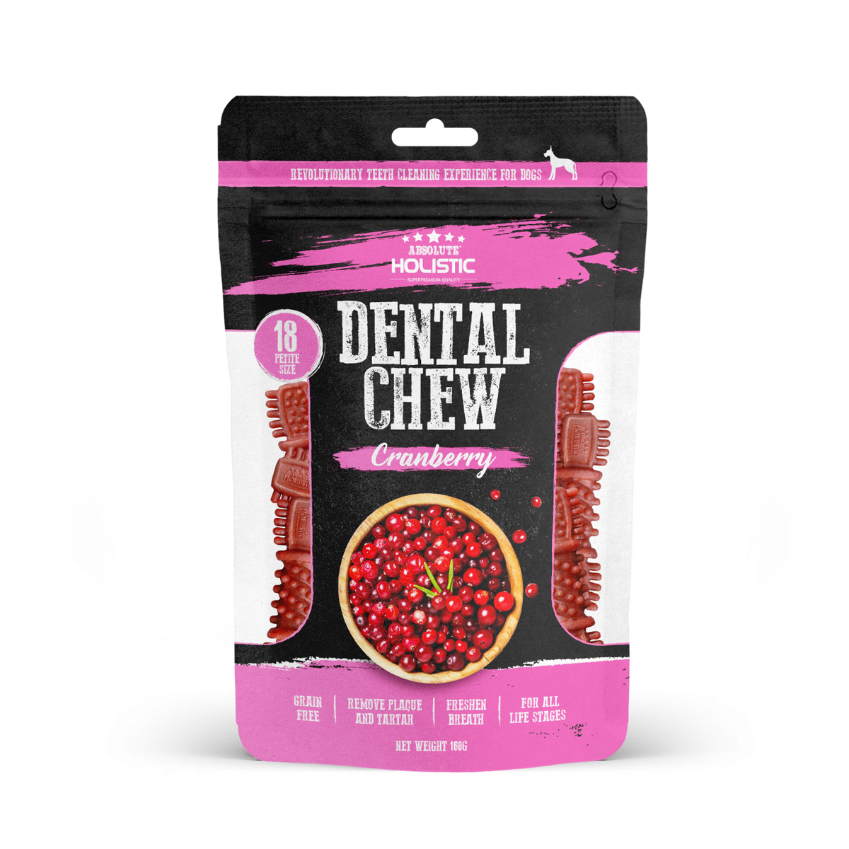 Absolute Holistic Dental Chew Multipack Cranberry( (160g)