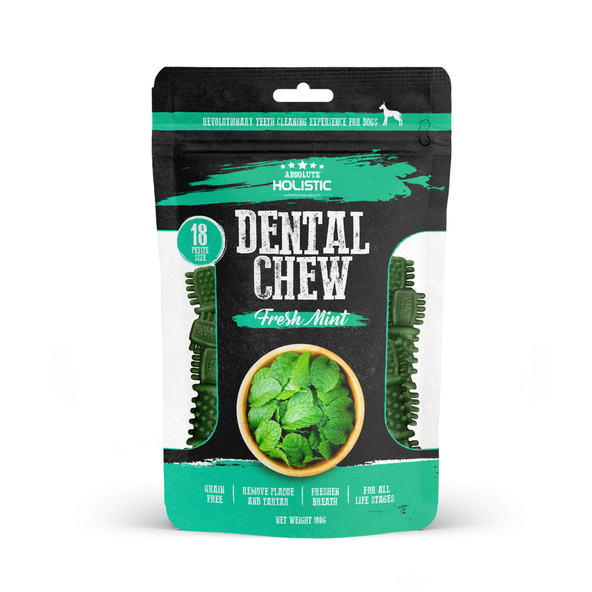 Absolute Holistic Dental Chew Multipack Fresh Mint (160g)