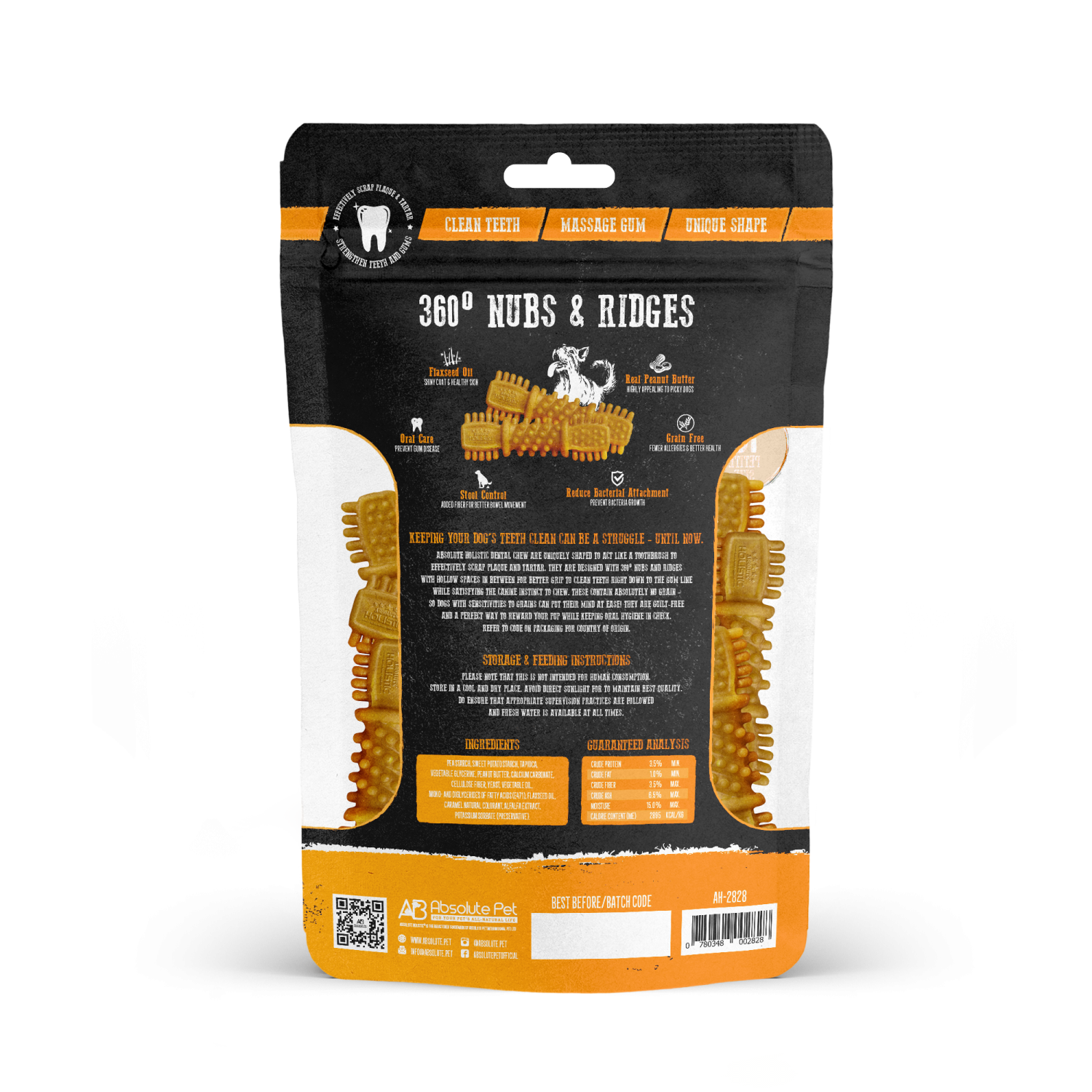 Absolute Holistic Dental Chew Multipack Peanut Butter (160g)