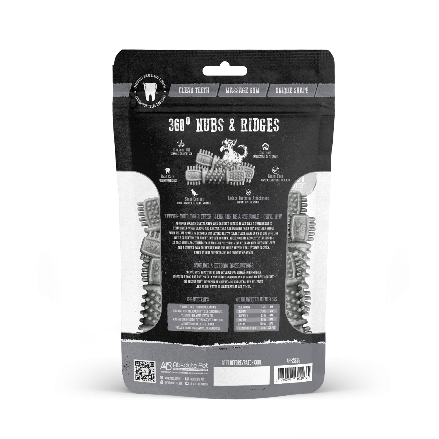 Absolute Holistic Dental Chew Multipack Charcoal(160g)