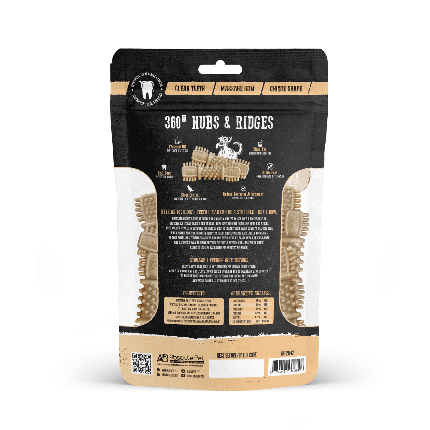 Absolute Holistic Dental Chew Multipack Milk Tea (160g)