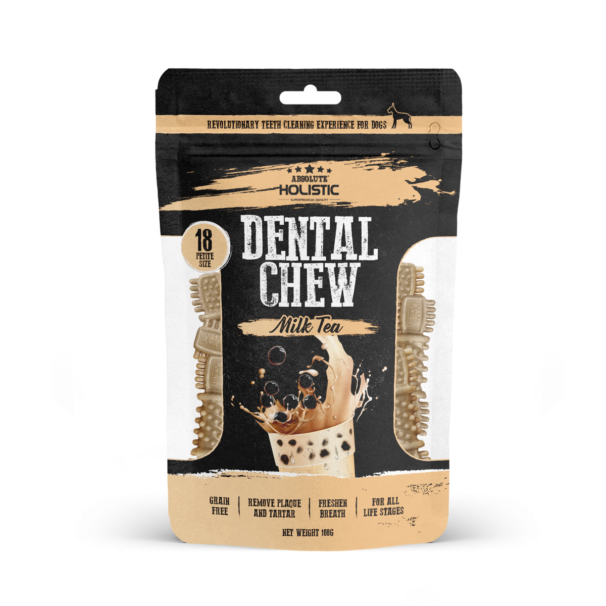 Absolute Holistic Dental Chew Multipack Milk Tea (160g)