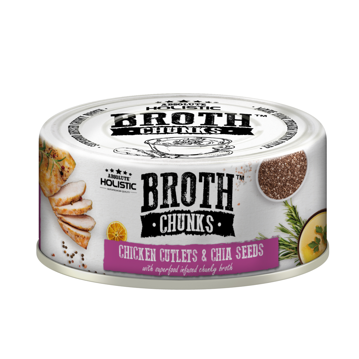 [CNT OF 24] Absolute Holistic Chicken Cutlets & Chia Seeds (80g)