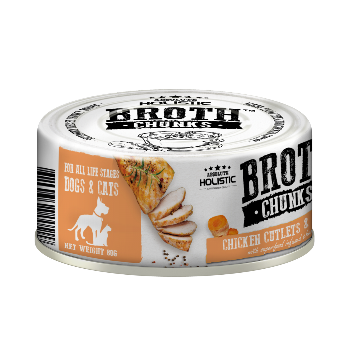[CNT OF 24] Absolute Holistic Chicken Cutlets & Turmeric (80G)