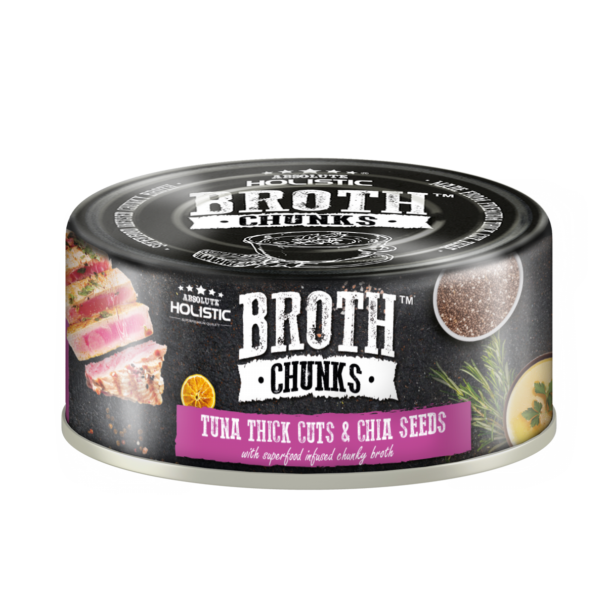 [CNT OF 24] Absolute Holistic Tuna Thick Cuts & Chia Seeds (80g)