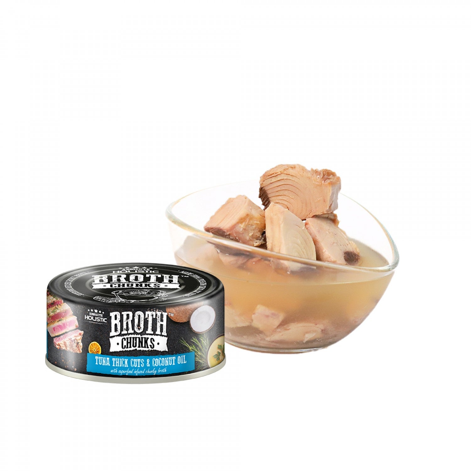 [CNT OF 24] Absolute Holistic Tuna Thick Cuts & Coconut Oil (80g)