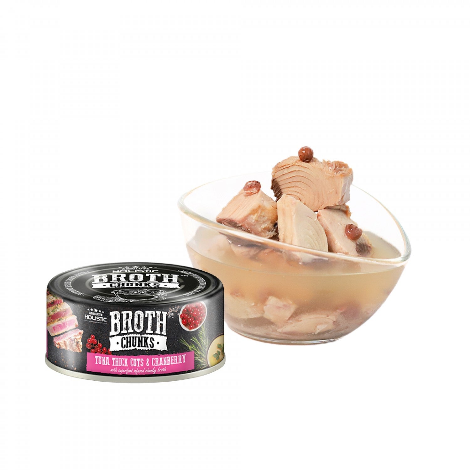 [CNT OF 24] Absolute Holistic Tuna Thick Cuts & Cranberry (80g)
