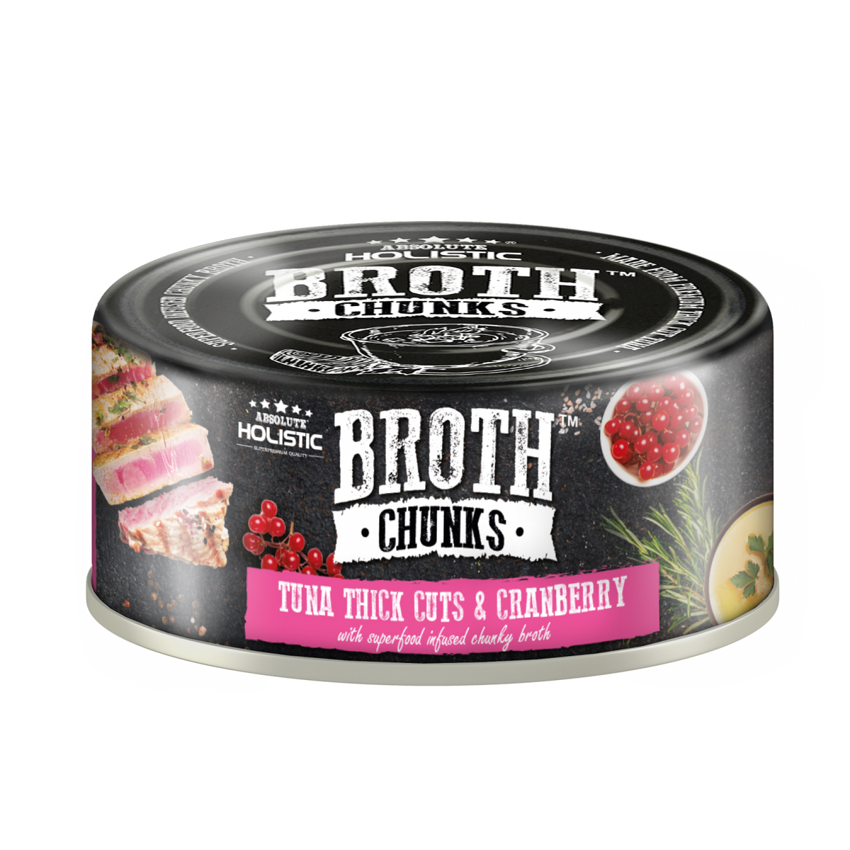 [CNT OF 24] Absolute Holistic Tuna Thick Cuts & Cranberry (80g)