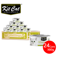 [CNT OF 24] Kit Cat Deboned Topper Canned Wet Food Chicken & Seafood Toppers (80g)