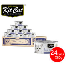 [CNT OF 24] Kit Cat Deboned Topper Canned Wet Food Tuna Classic (80g)