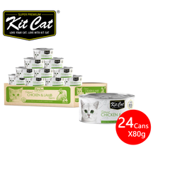 [CNT OF 24] Kit Cat Deboned Topper Canned Wet Food Chicken & Lamb Toppers (80g)