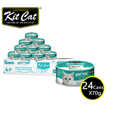 [CNT OF 24] Kit Cat Goat Milk Gourmet Chicken & Shrimp 70g