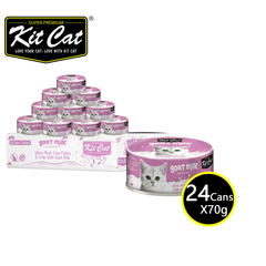 [CNT OF 24] Kit Cat Goat Milk Gourmet Tuna & Crab 70g