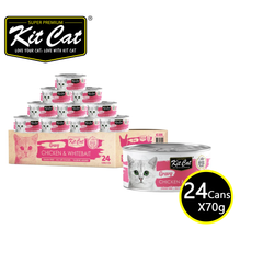 [CNT OF 24] Kit Cat Gravy Chicken & Whitebait 70g