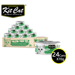 [CNT OF 24] Kit Cat Gravy Chicken & Quail Egg 70g