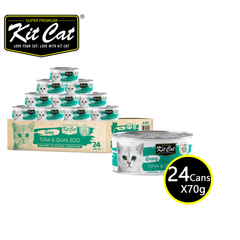 [CNT OF 24] Kit Cat Gravy Tuna & Quail Egg 70g