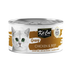 [CNT OF 24] Kit Cat Gravy Chicken & Beef 70g