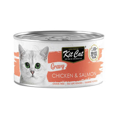 [CNT OF 24] Kit Cat Gravy Chicken & Salmon 70g
