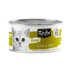 [CNT OF 24] Kit Cat Gravy Tuna & Beef 70g