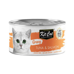 [CNT OF 24] Kit Cat Gravy Tuna & Salmon 70g