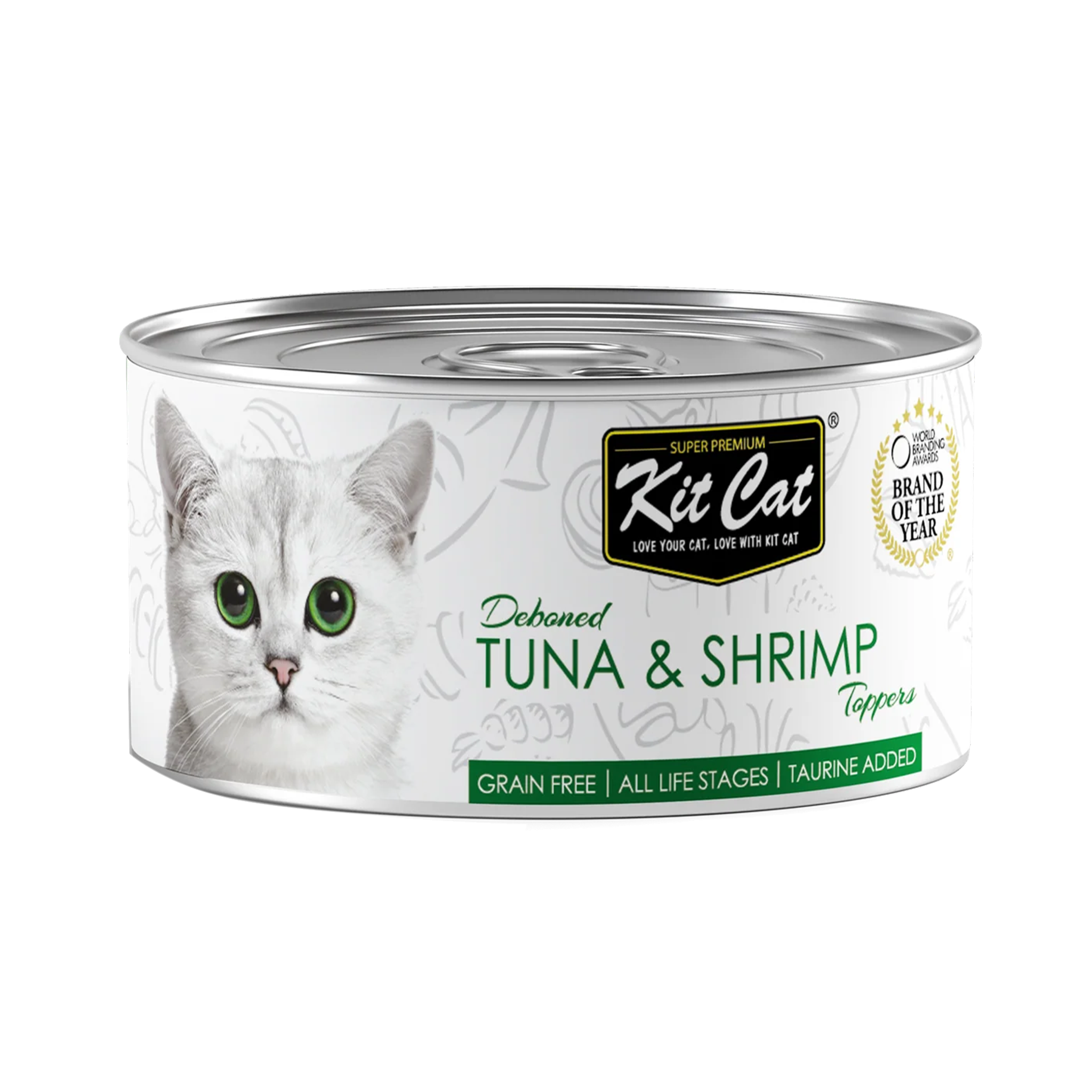 [CNT OF 24] Kit Cat Deboned Topper Canned Wet Food Tuna & Shrimp Toppers(80g)