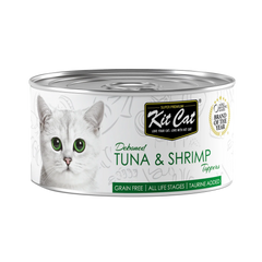 [CNT OF 24] Kit Cat Deboned Topper Canned Wet Food Tuna & Shrimp Toppers(80g)
