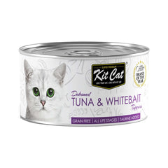 [CNT OF 24] Kit Cat Deboned Topper Canned Wet Food Tuna & Whitebait Toppers (80g)