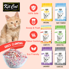 [CTN OF 6] Kit Cat Soya Clump Cat Litter (6x7L)
